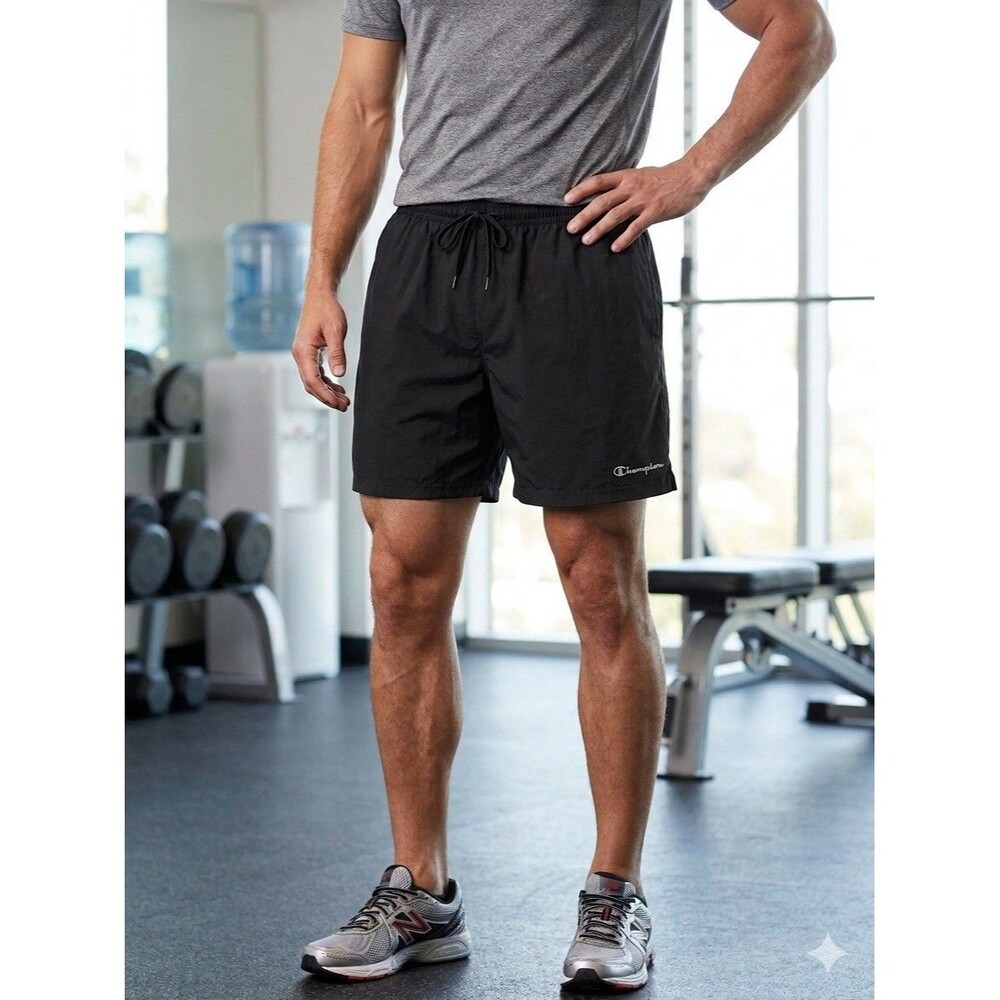 New Champion Men's Vintage Mesh Lined Athletic Gym Shorts Black XXL NWT